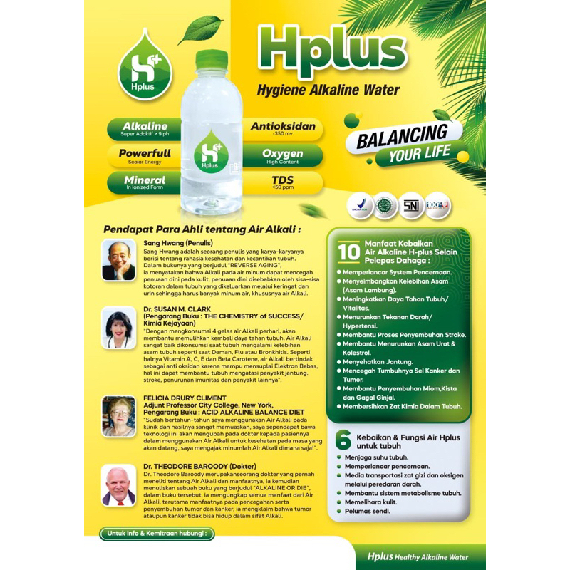 

Air Minum Kesehatan Hplus