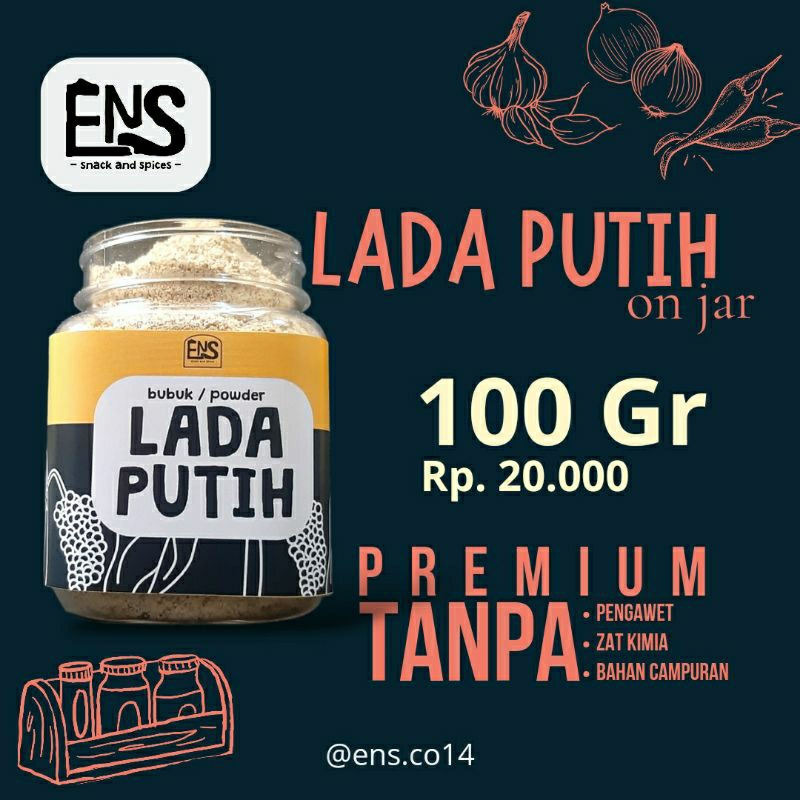 

ens.co14 | PREMIUM MERICA BUBUK/LADA PUTIH BUBUK - On Jar