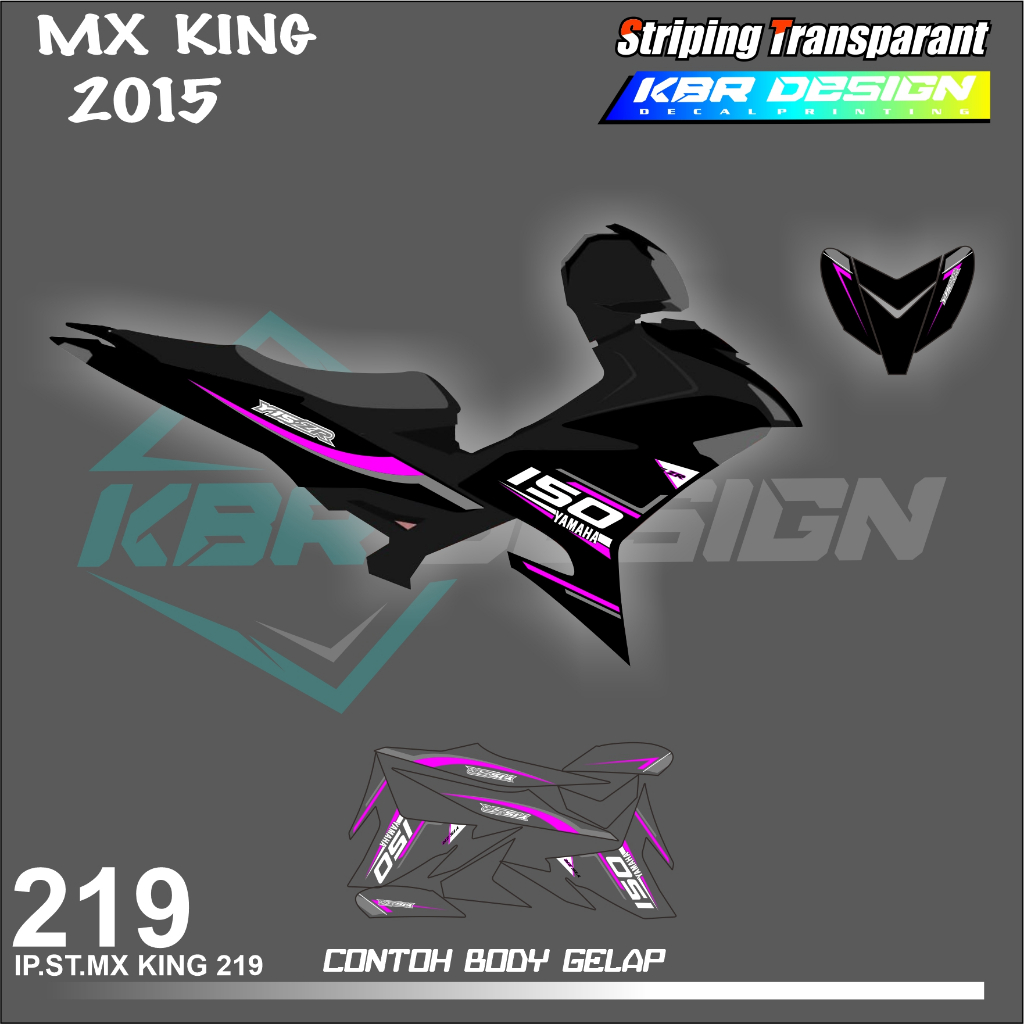 MX KING 150 2015 (COD) STIKER STRIPING MOTOR YAMAHA MX KING HOLOGRAM DAN TRANSPARAN