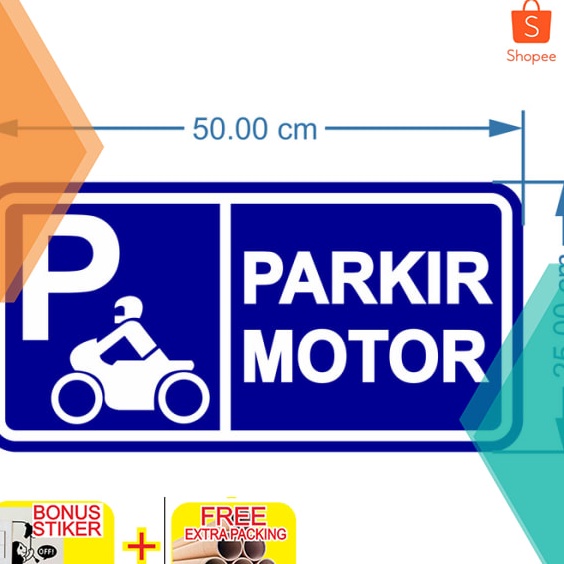 

Rambu Papan Sign PARKIR MOTOR Plat Aluminium 5x25 cm Keren