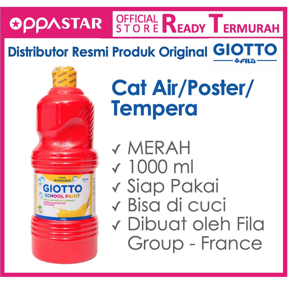 

Cat Air Cat Cat Tempera Giotto School Paint 1 ml Red Merah