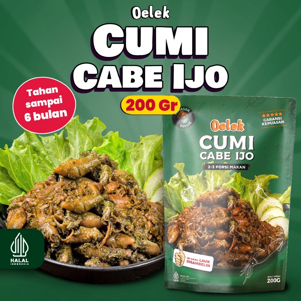 

Termurah Oelek Cumi Cabe Ijo Oelek Lauk Cumi Cabai ijo Lauk Siap Saji