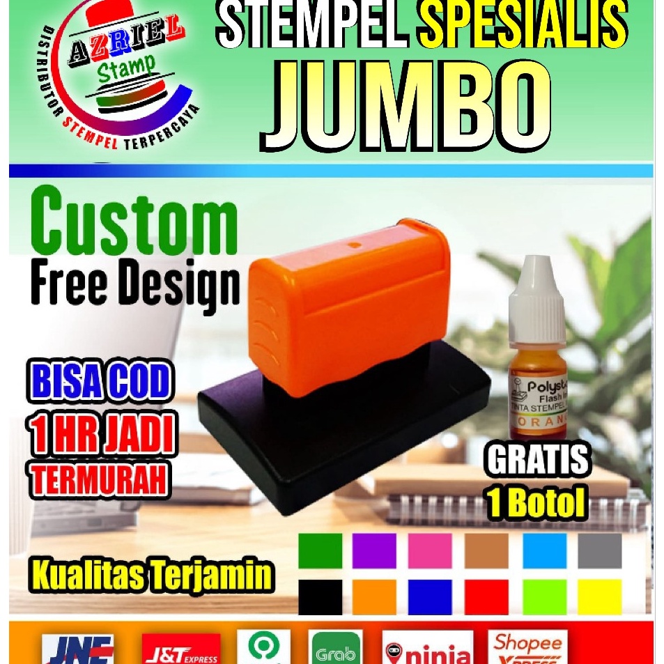 

Sale Stempel Plastik Sterofoam Mika Tinta Permanent Waterproff