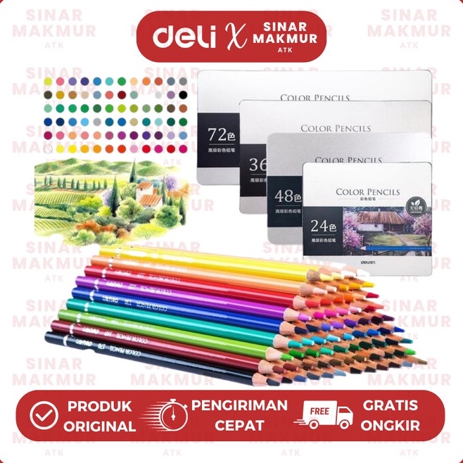 Highgrade Oil Pencil ColorPensil Warna 24364872 Deli Warna SET
