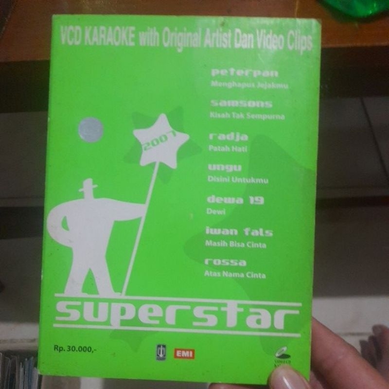 vcd karaoke original artist dan video clips superstar (CD404)