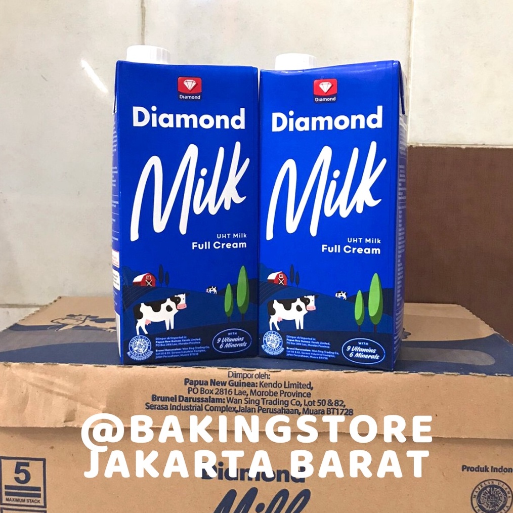 

Terlaris KARTON Susu UHT Diamond Full Cream 1 Liter