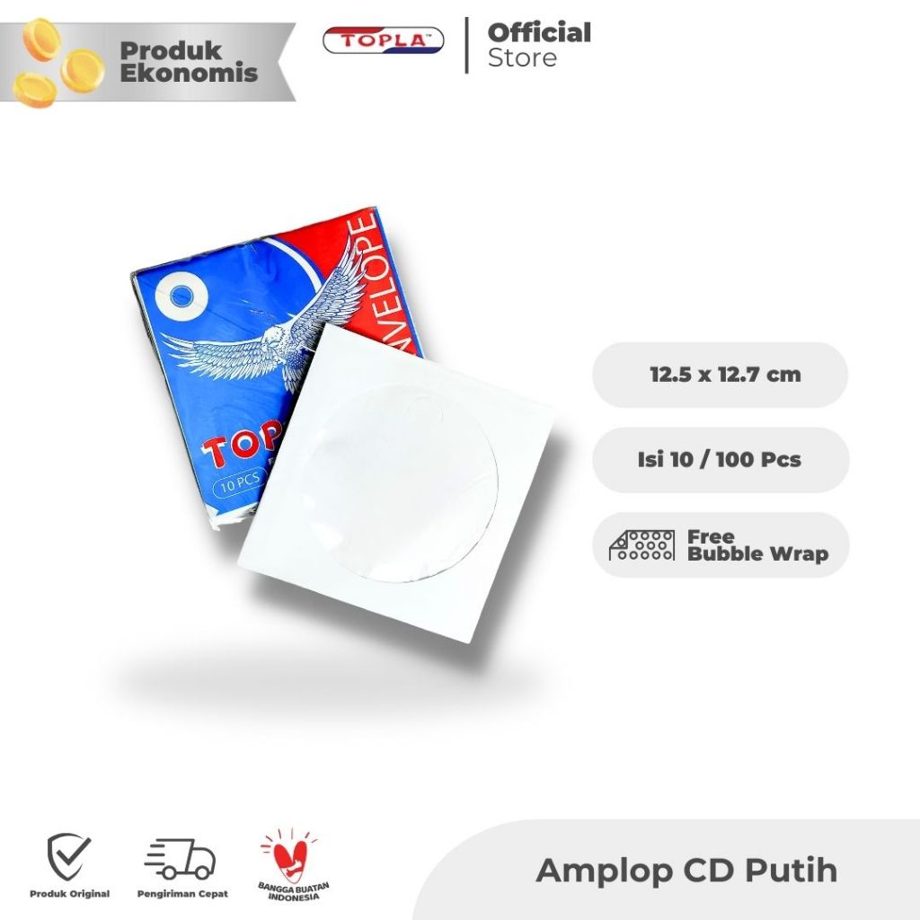 

TOPLA CD Amplop Kertas - Tempat DVD & CD Berkualitas