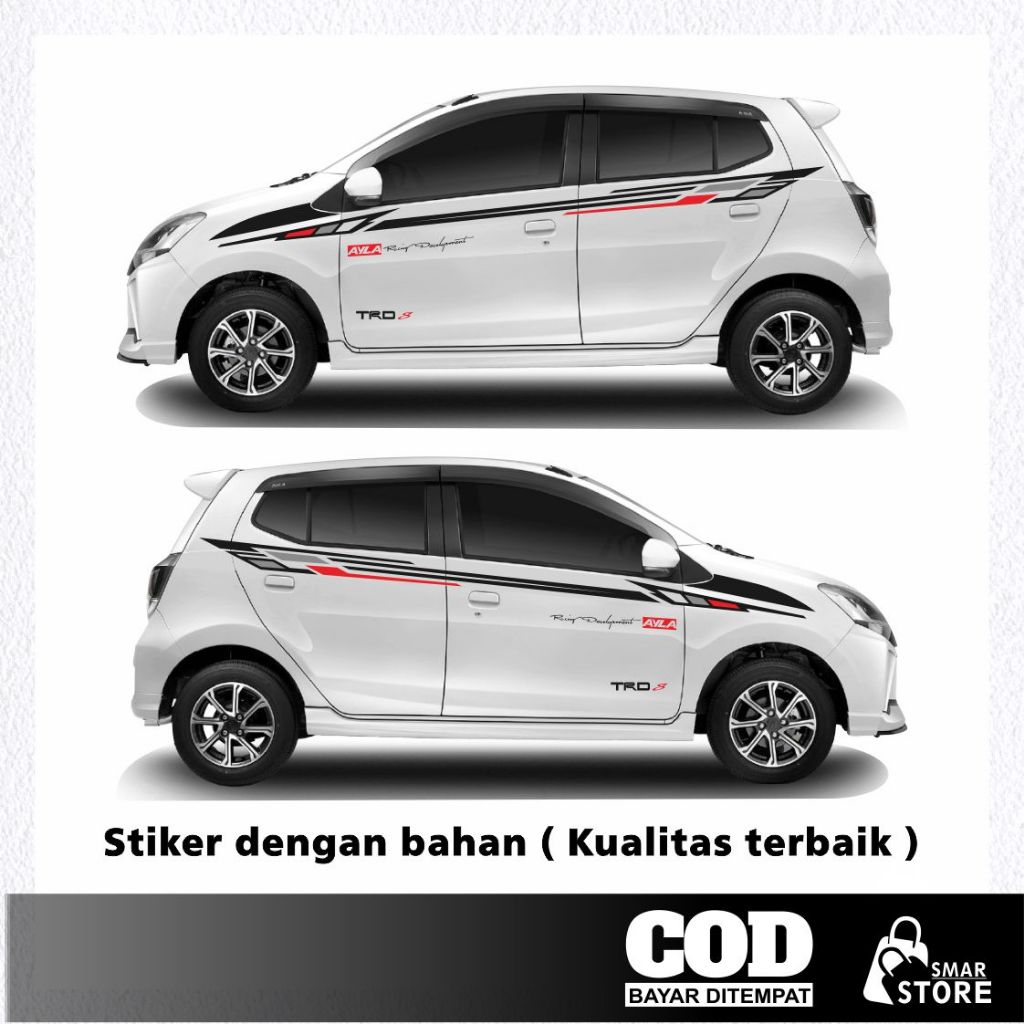 cutting sticker list minimalis stiker mobil ayla agya calya honda brio jazz stiker universal