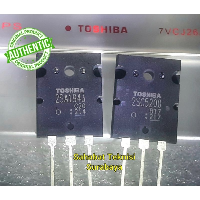 @1set TR Toshiba 2SC5200/2SA1943 Original Built Up | TR Toshiba