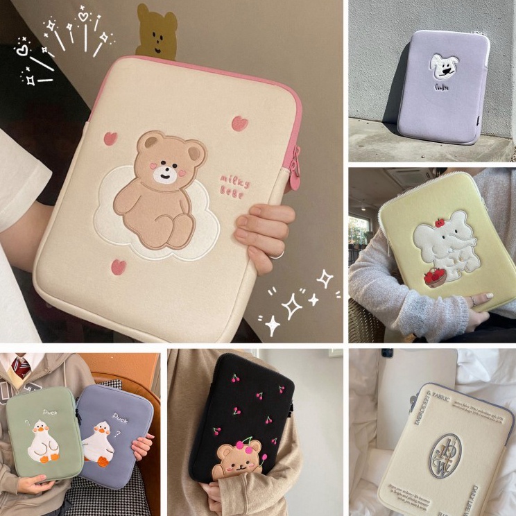 Terlaku Tas Laptop Ipad Laptop Tas Tablet Macbook Air Pro Lucu Gambar Beruang Premium 1 11 13 136 14