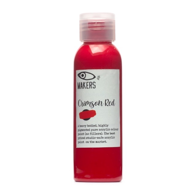 

Terlaku Crimson Red Acrylic Paint 1ml by MAKERS