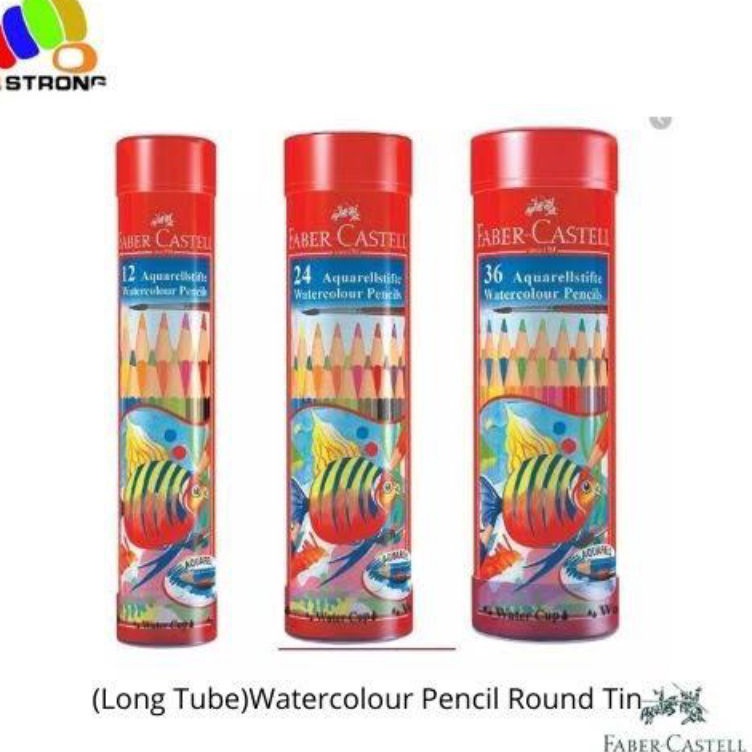 

Ready FABER CASTELL ROUND TIN CLASSIC WATER COLOR PENCIL PENSIL WARNA TABUNG KALENG BULAT SET 12 24 36