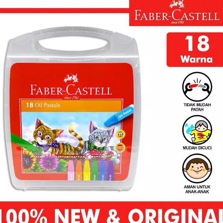 

Crayon Faber Castell 18 Warna Hexagonal oil pastell 18 Faber Castell