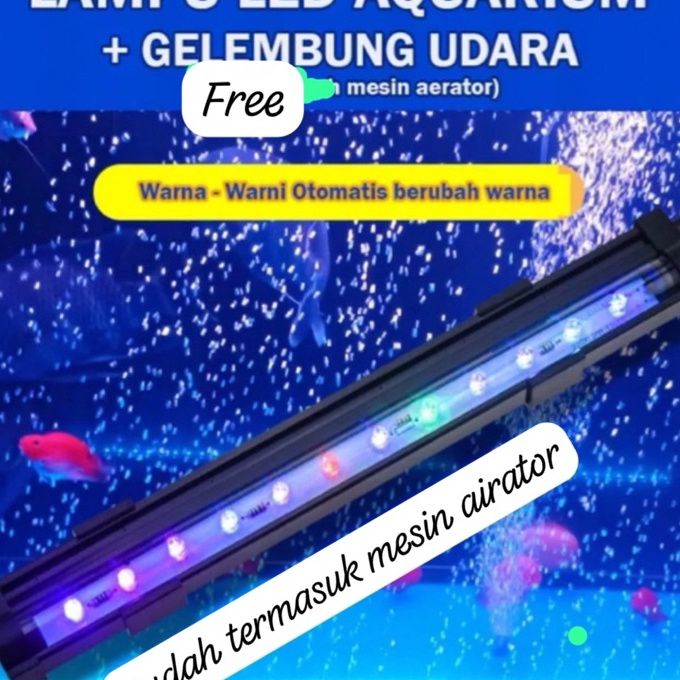 FG2 Lampu Celup Aquarium lampu gelembung batu aerator lampu akuarium full set