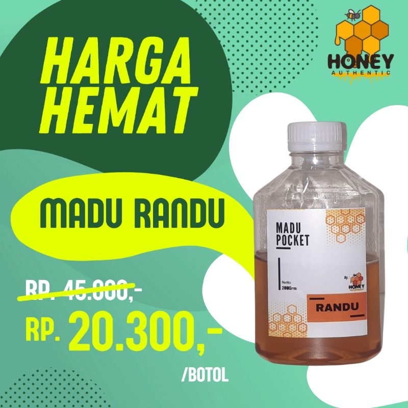 

[TERMURAH] MADU RANDU ASLI 100 % PURE RAW HONEY | MADU MURNI ASLI MADU RANDU 200 GRM | MADU RANDU ASLI 200 Grm | MADU RANDU 200 Grm