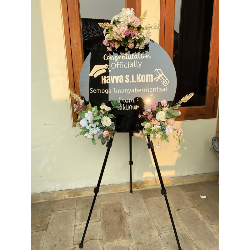 BUNGA GRAND OPENING | STANDING ACRYLIC | ACRYLIC BULET | GRAN OPENING | WELCOME SIGN | PAPAN ACRYLIC