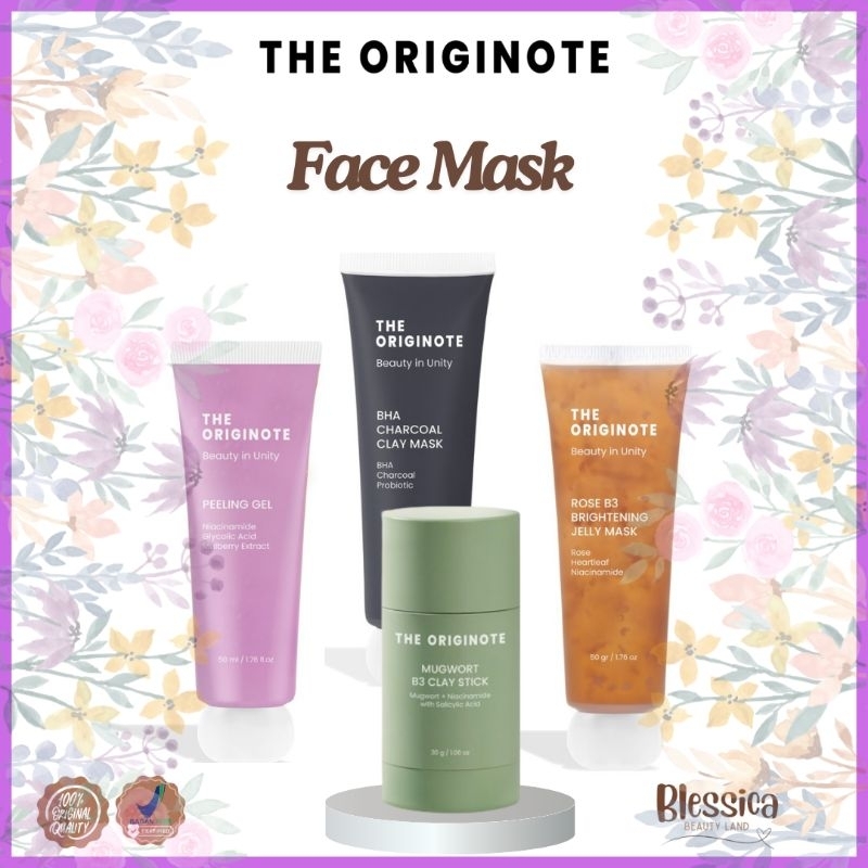 The Originote Mask | Masker Originote Mugwort Clay Stick | Charcoal Clay Mask | Peeling Gel | Rose J