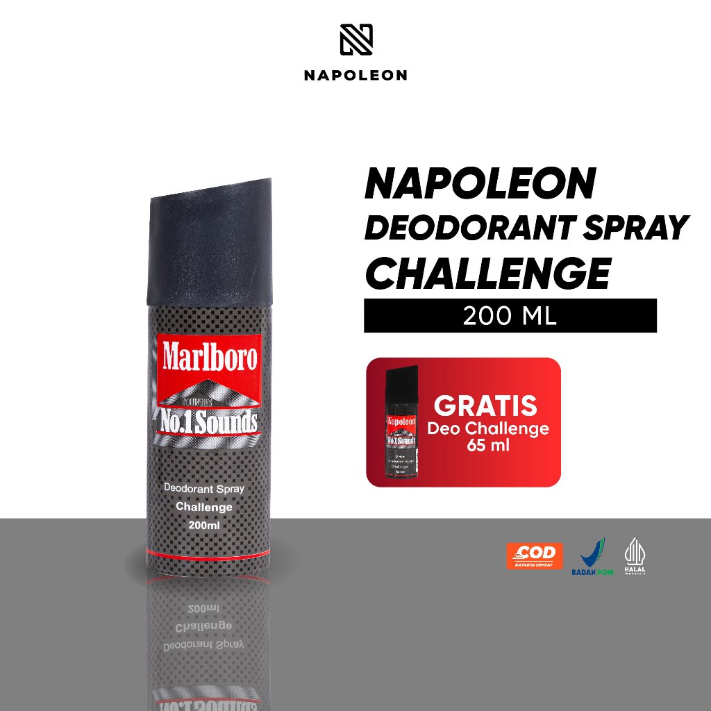 (GRATIS DEODORANT 65 ML) MARLBORO Deodorant Spray Challenge 200 ML