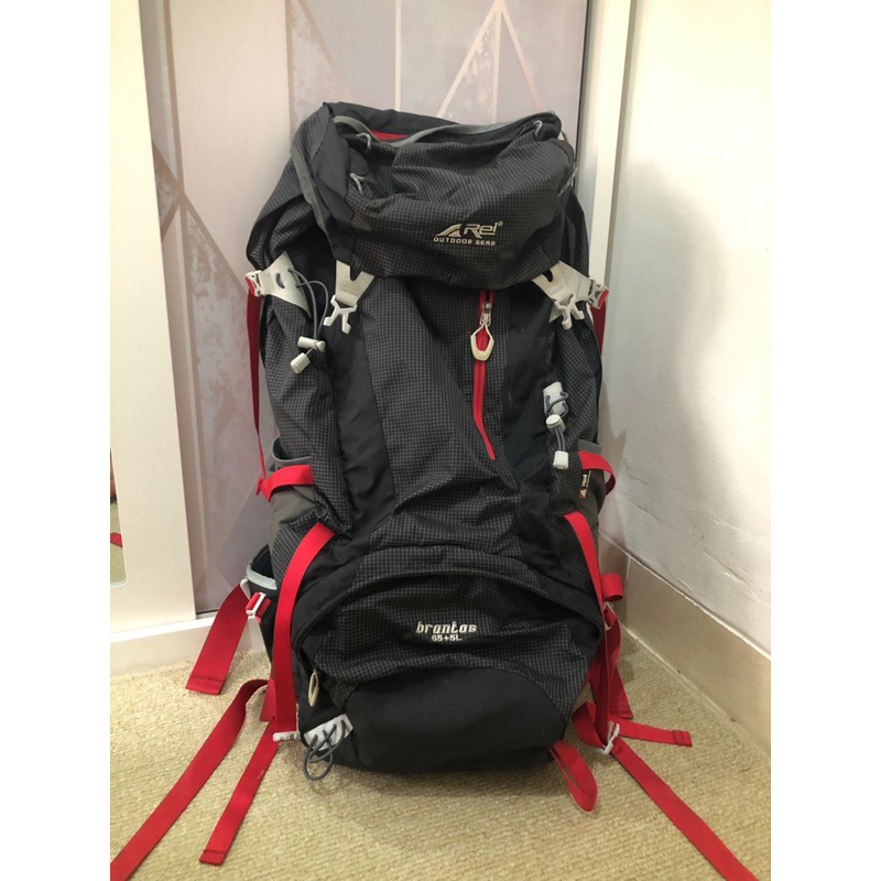 preloved arei outdoor gear brantas 65L+5L (tas gunung)
