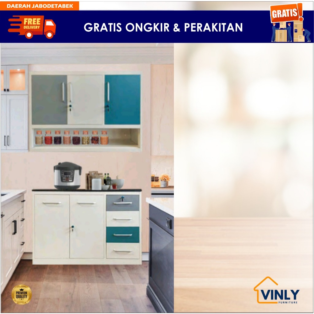 Kitchen Set / Kitchen Set Besi Bagian Bawah Vinly
