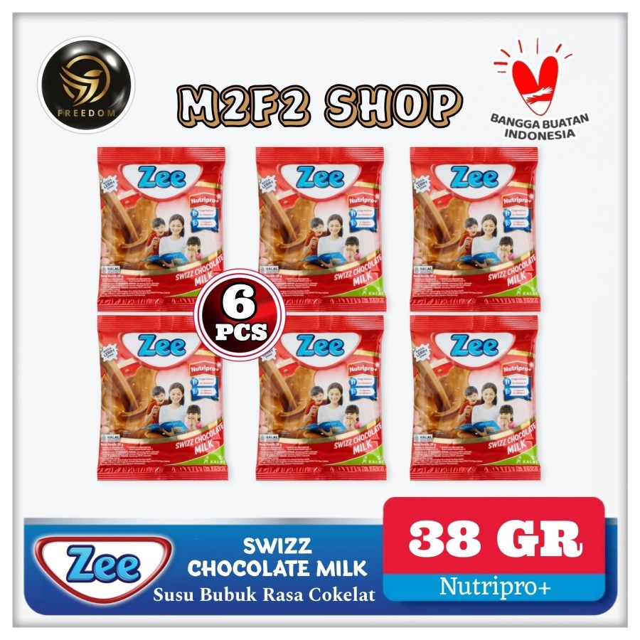 

Susu Zee Swizz Chocolate Milk | Cokelat Swiss Sachet - 38 gr (Kemasan 6 Pcs)