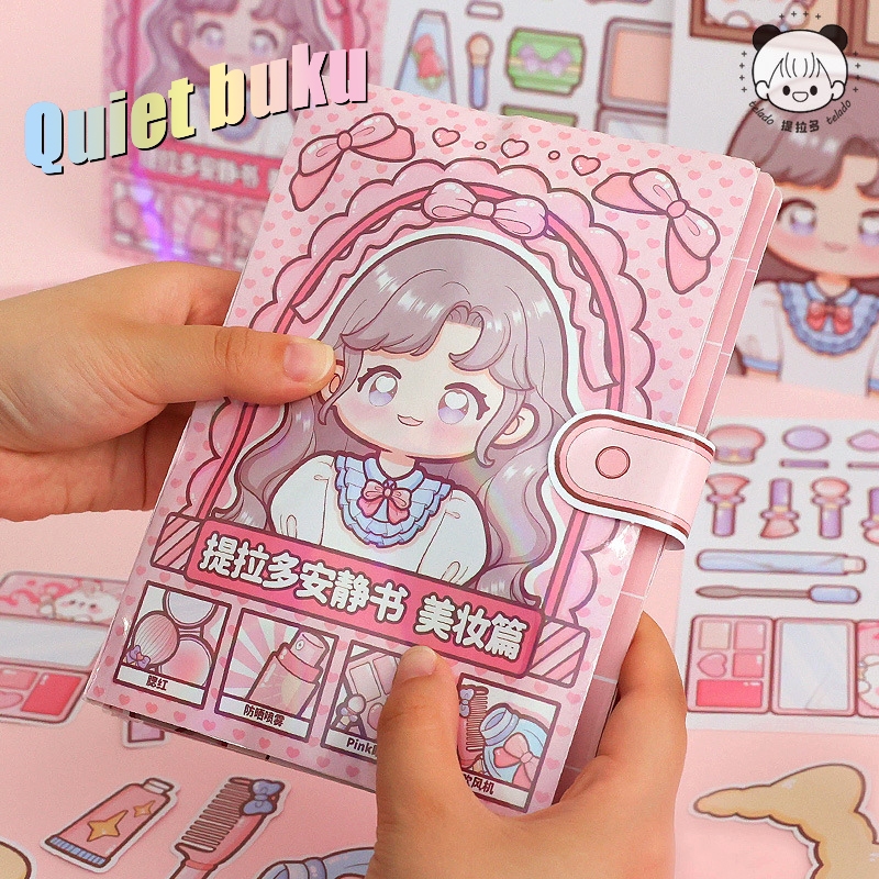 

Buku Tenang TLD Buku Kreatif Buku DIY Buku Mainan Edukatif Quite Book Stiker Scrapbook Berdandan