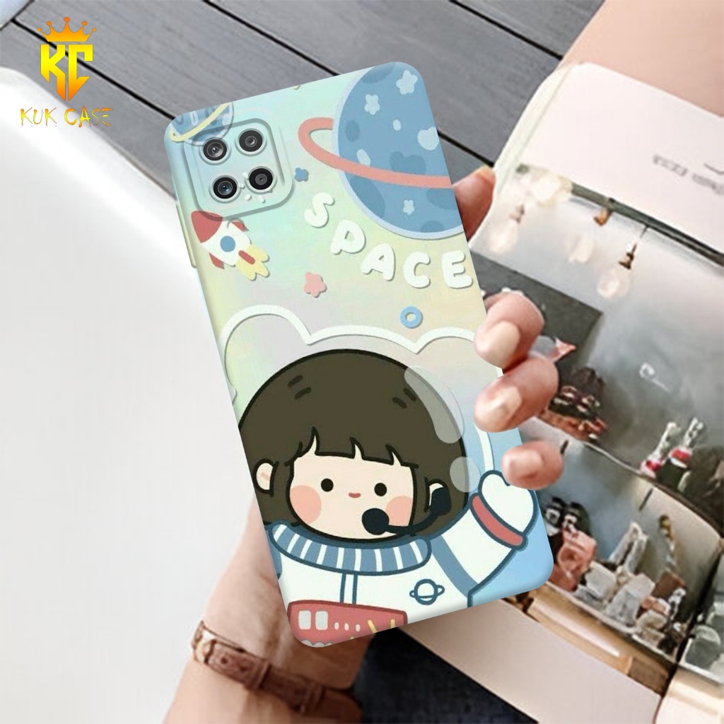Case Motif SAMSUNG A12 Aesthetic Bahan Softcase silicon Lentur - Skin /  Casing Handpone