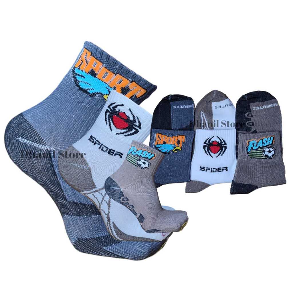 Kaos Kaki Pria Tebal Sport Pendek Motif