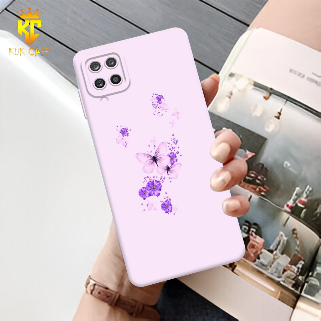 Case Motif SAMSUNG A12 Aesthetic Bahan Softcase silicon Lentur - Skin /  Casing Handpone