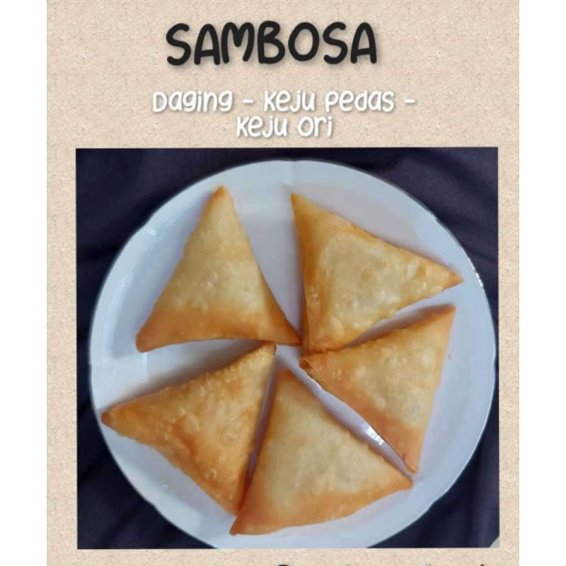 

Sambosa isi Daging/Keju pedas/Keju ori