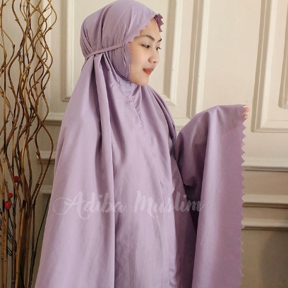 ART L72Q Mukena traveling mini pouch 2in1  Adiba Muslim