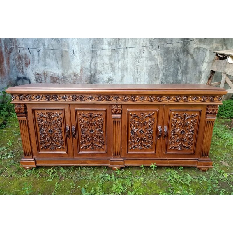 bufet tv ukiran jati bufet ukir jepara