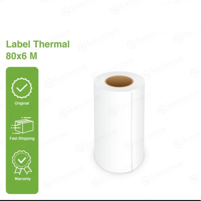 

Barcode Label Sticker Kertas Thermal 80mm X 6m Continous- Mobile Printer