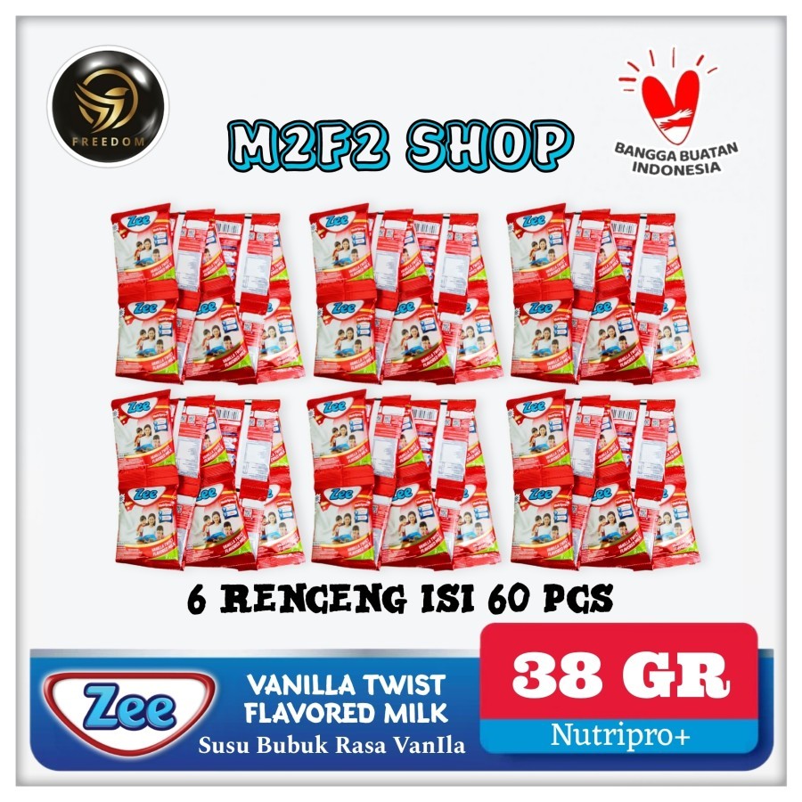 

Susu Zee Vanilla Twist Flavored Milk | Vanila Sachet - 38 gr (Kemasan 6 Renceng)