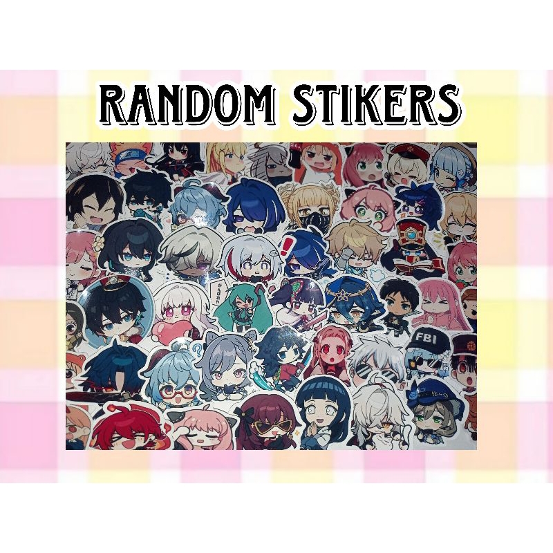 

STIKER ANIME RANDOM STIKER TEMPEL BISA DITEMPEL DI KERTAS/DINDING/HELM/KACA DLL