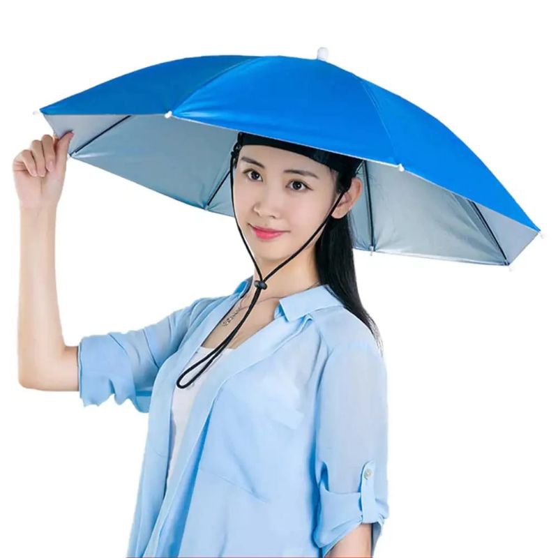 Payung Topi/ payung mancing polos 55cm