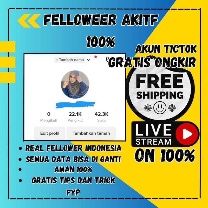 Akun t1kt0kk fyp 13.000 - 22.000 followers Aktif Termurah Banget Dan Organik