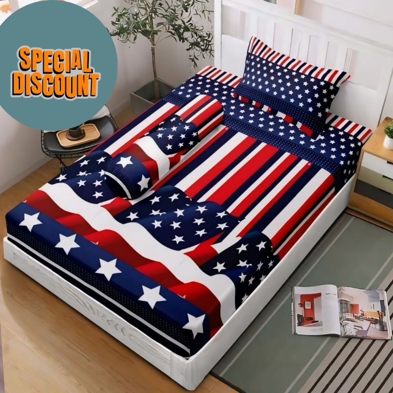 SPREI SARUNG BUSA RESLETING UK 90x200x15 / 120x200x15 SPREI RESLETING KARAKTER COWOK