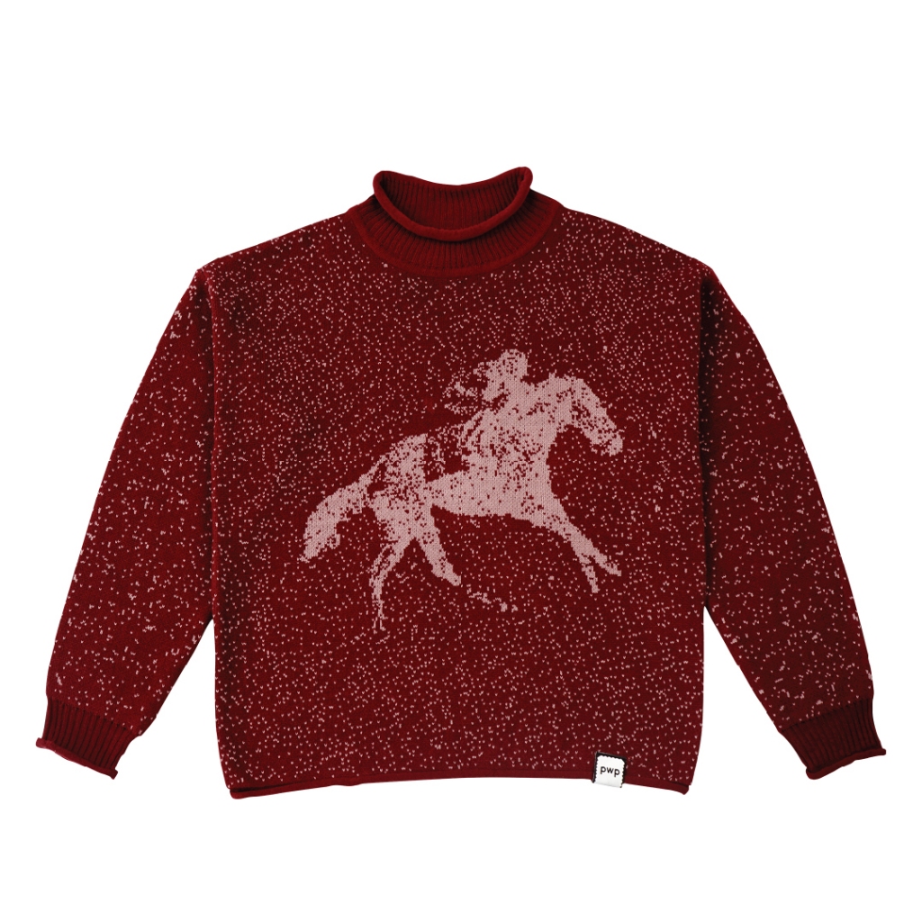 Pattero - Sweater Knit Wanita & Pria Jockey's Joy - Maroon