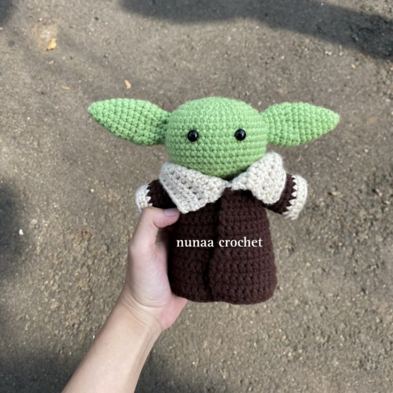 [Amigurumi] Boneka Baby Yoda | Boneka Baby Yoda Rajut | Crochet Doll