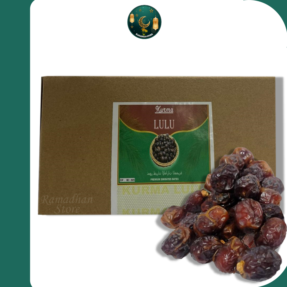 

Kurma Lulu [1KG]/Date Crown/Kurma LULU Premium [Kemasan Dus Coklat]