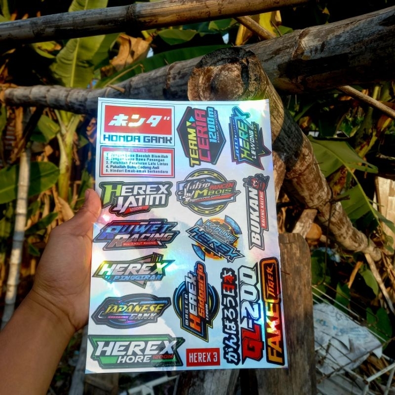 Stiker Racing Hologram Stiker Herex Stiker Tangki Anti Air