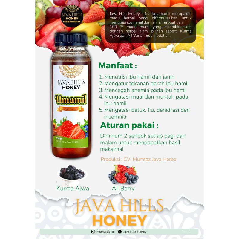 

Java Hills Honey - Madu Umamil 320gr