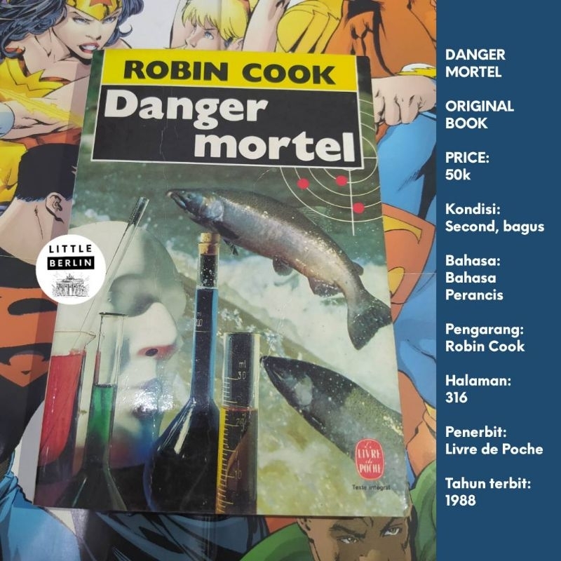 ORIGINAL French Book DANGER MORTEL Novel Bahasa Perancis Français Softcover Good Condi