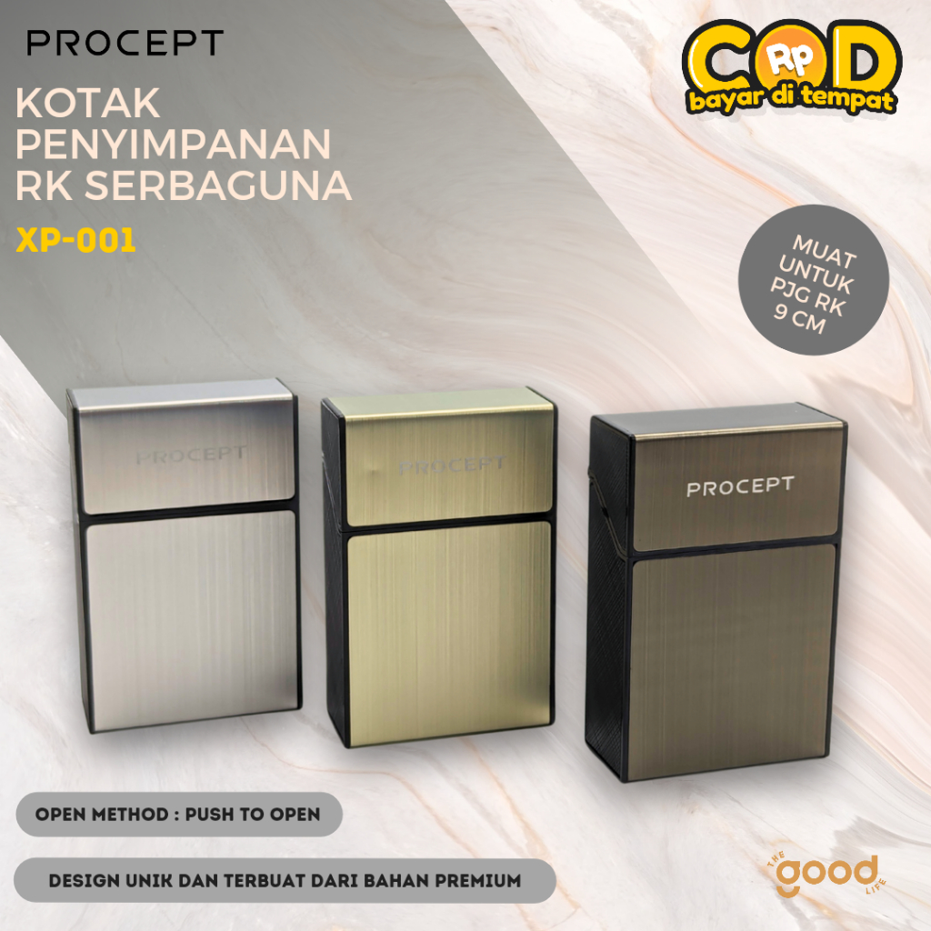Procept Kotak Rokok Tingwe Kotak Rk Rokoko Kotak Serbaguna Aluminium 20 Slot Anti Lembab