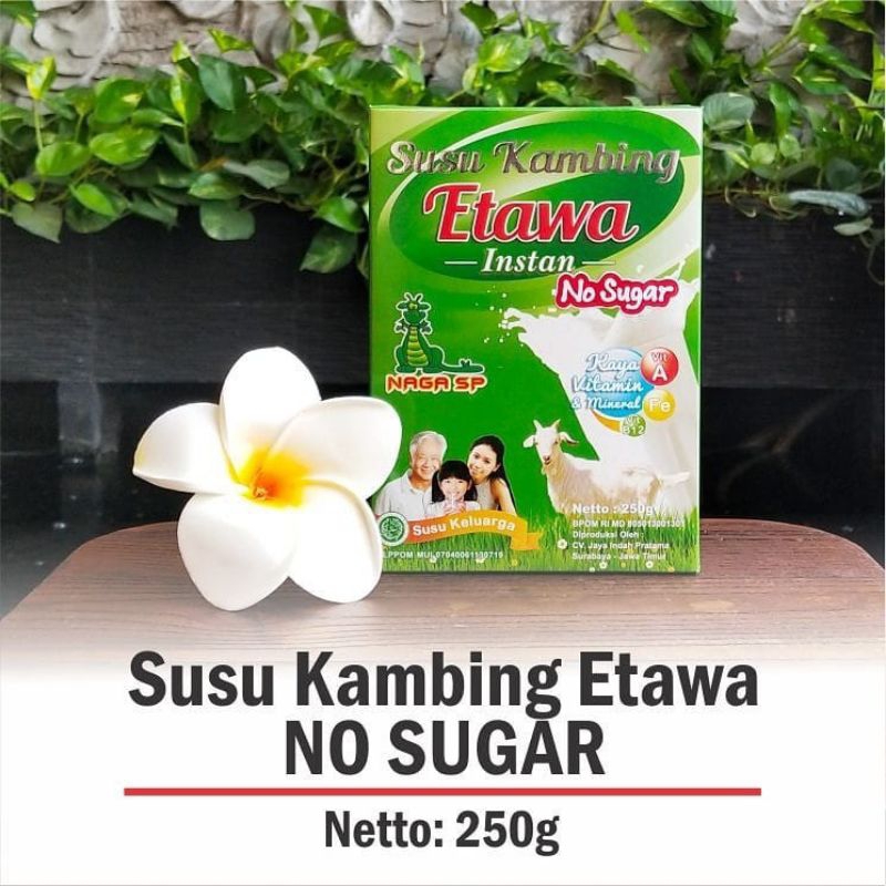 

PAKET PESANAN (TANPA GULA) SUSU KAMBING ETAWA NAGA SP 250GR NO SUGAR