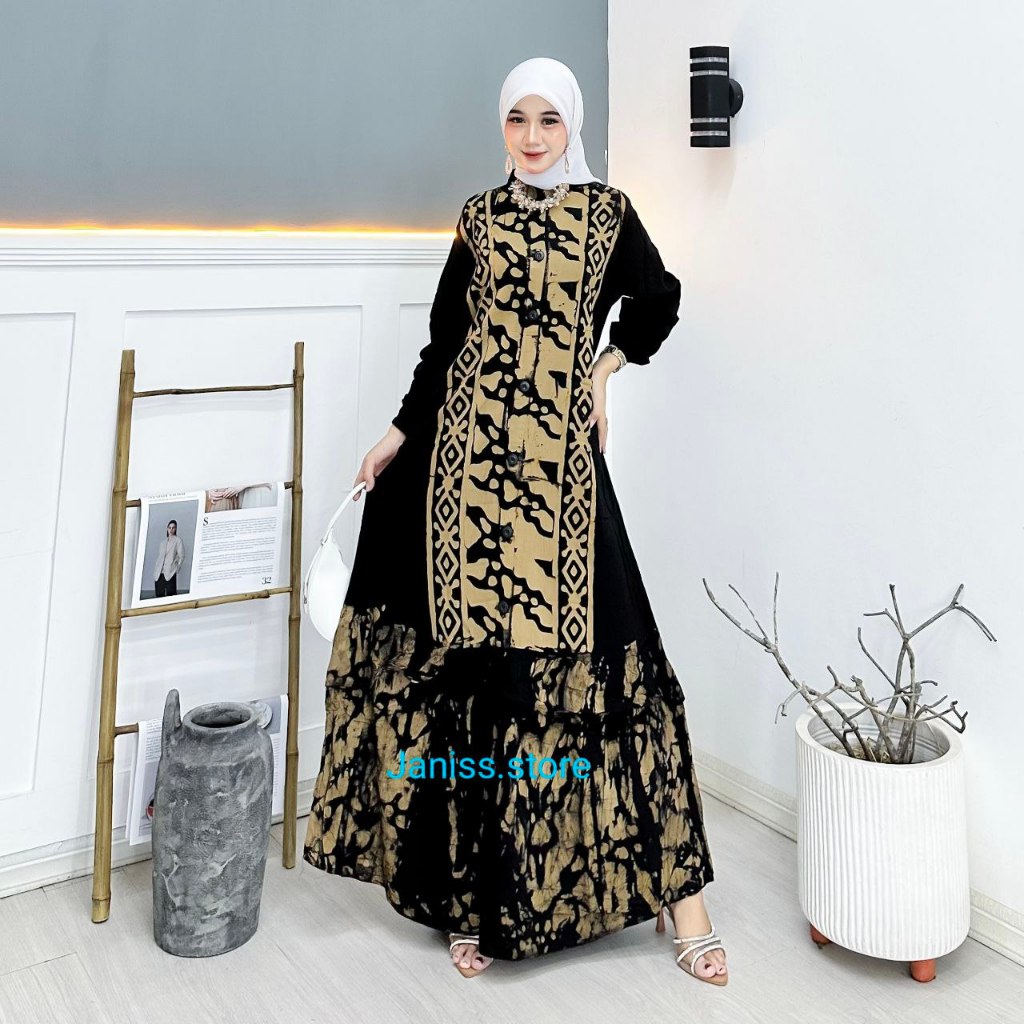 Gamis Twill Rayon Terbaru  Gamis Premium Ori Ukuran Jumbo LD 130