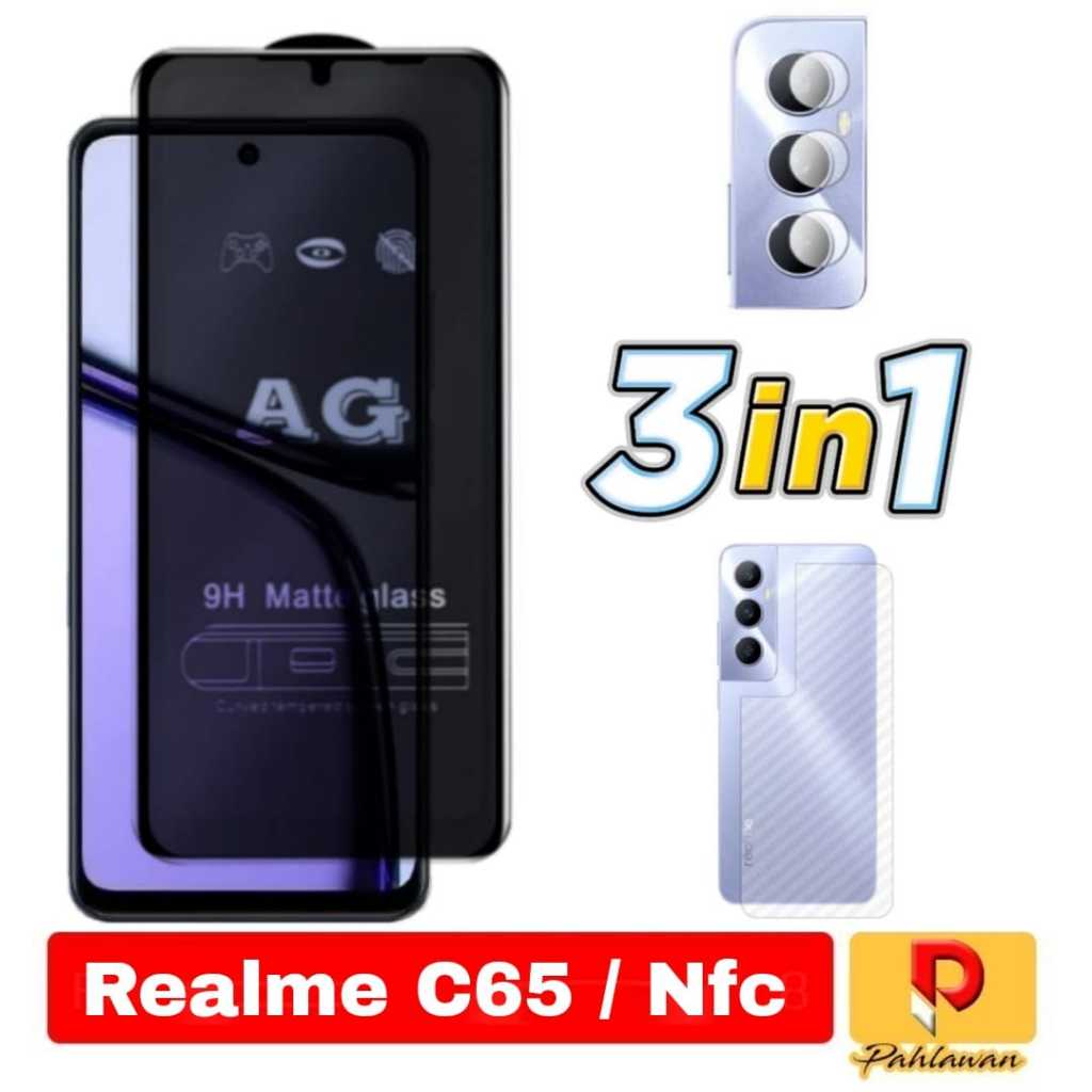Tempered Glass AG Matte 9H Anti Fingerprint Realme c65