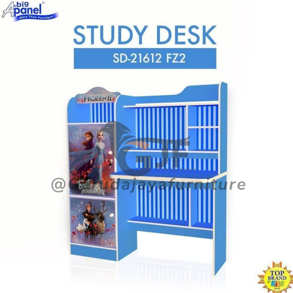 MEJA BELAJAR BESAR KARAKTER/MEJA BELAJAR BESAR KARAKTER FROZEN BIRU/MEJA BELAJAR DENGAN LEMARI/MEJA 
