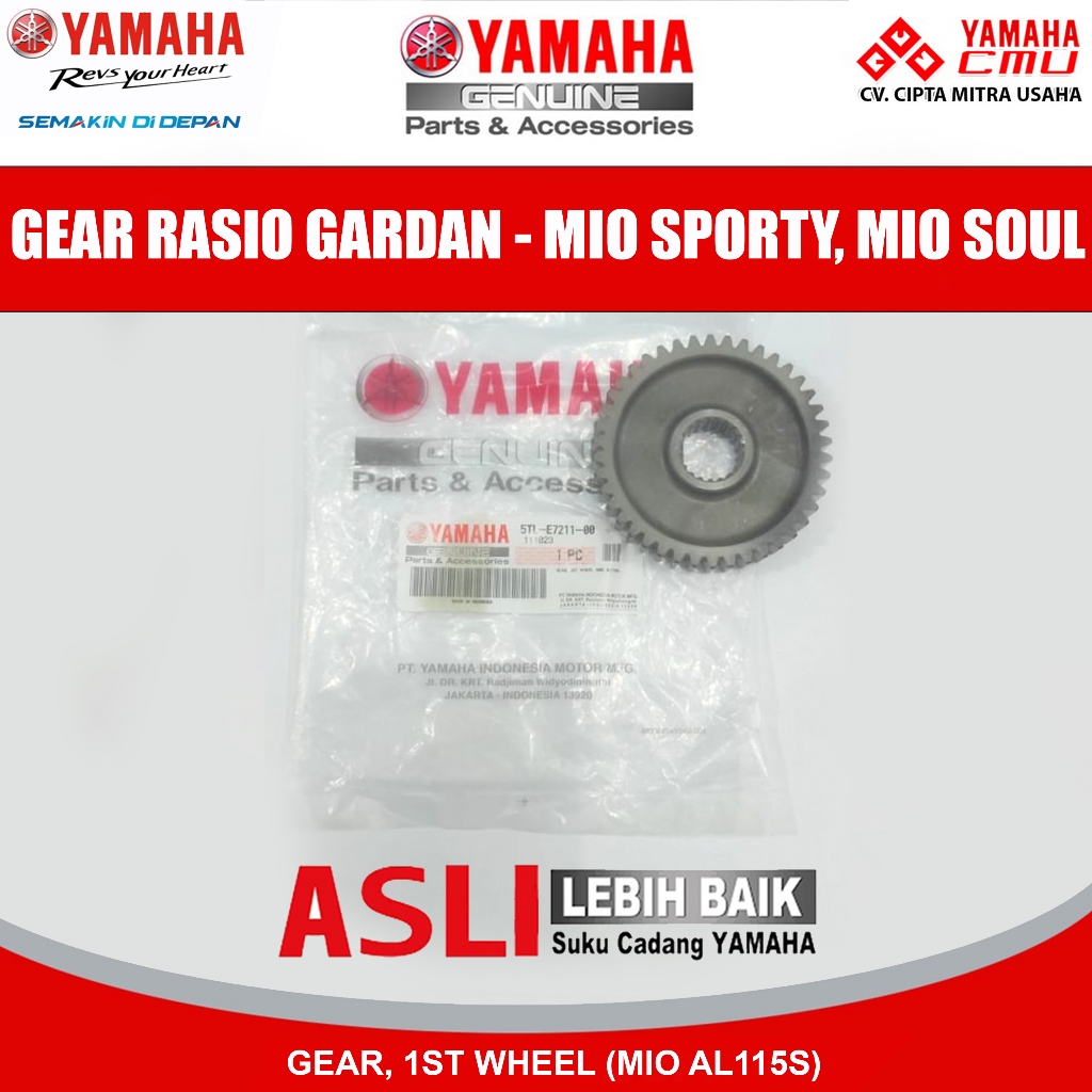 GEAR RASIO GARDAN - MIO SPORTY, MIO SOUL